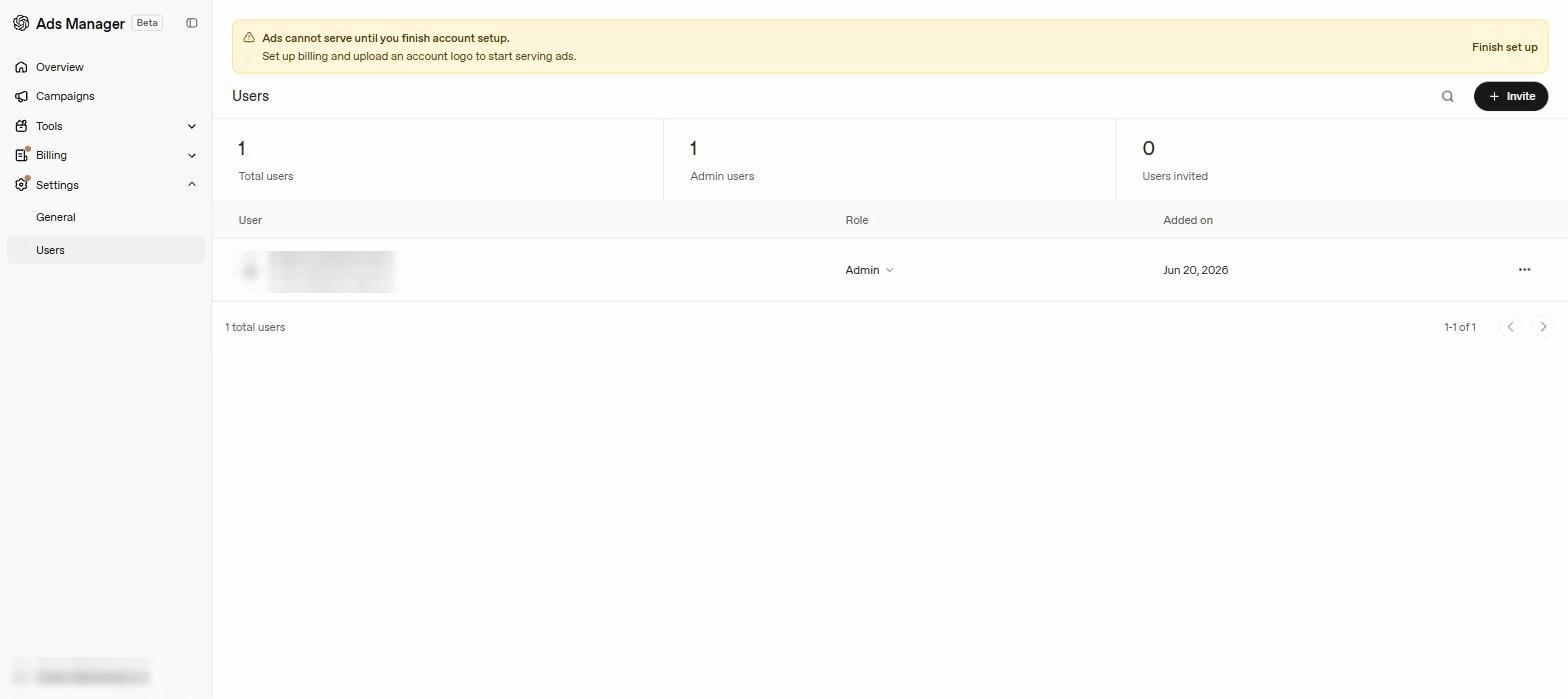 Open Settings → Users screenshot