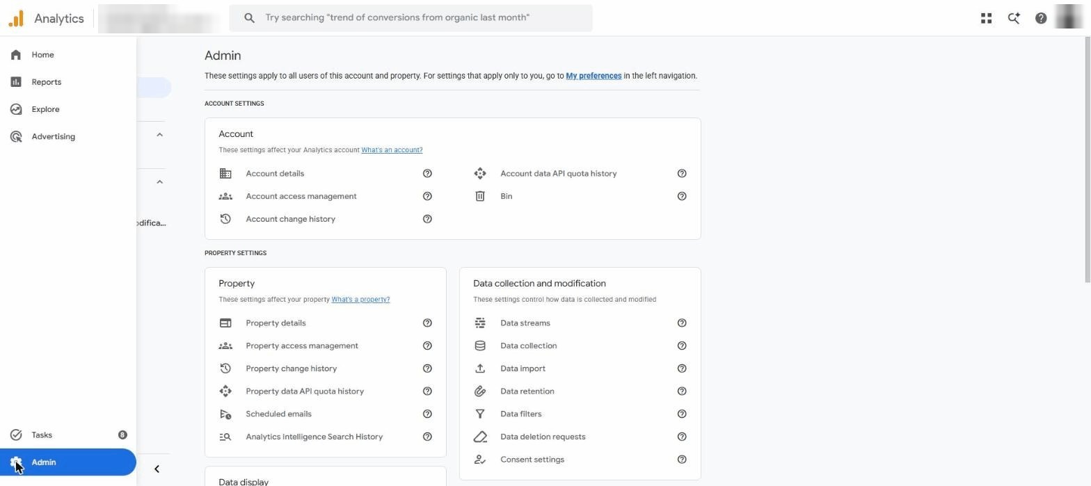 Open “Account access management” screenshot