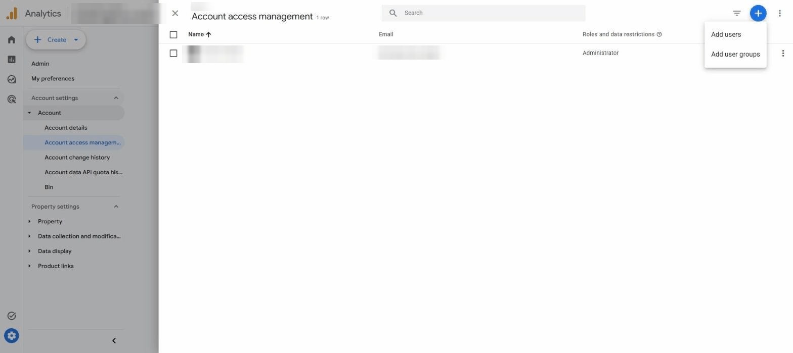 Click “+” → “Add users” screenshot