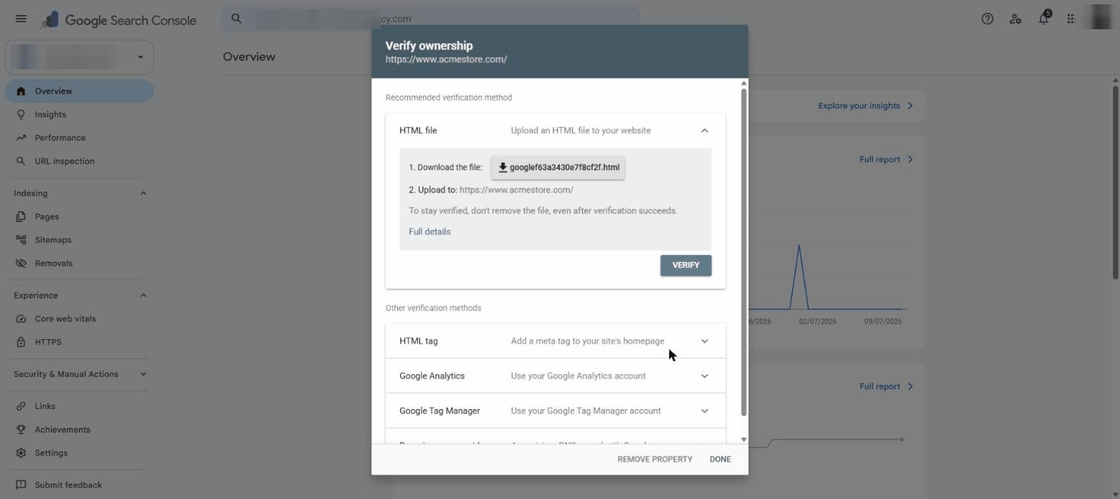 Verify screenshot