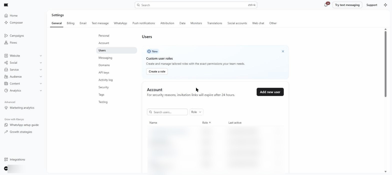 Open Settings → Users screenshot
