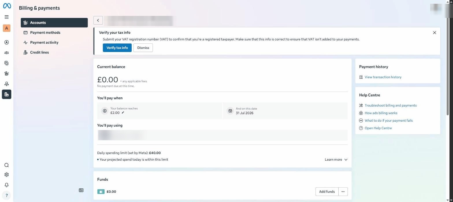 Add a payment method screenshot