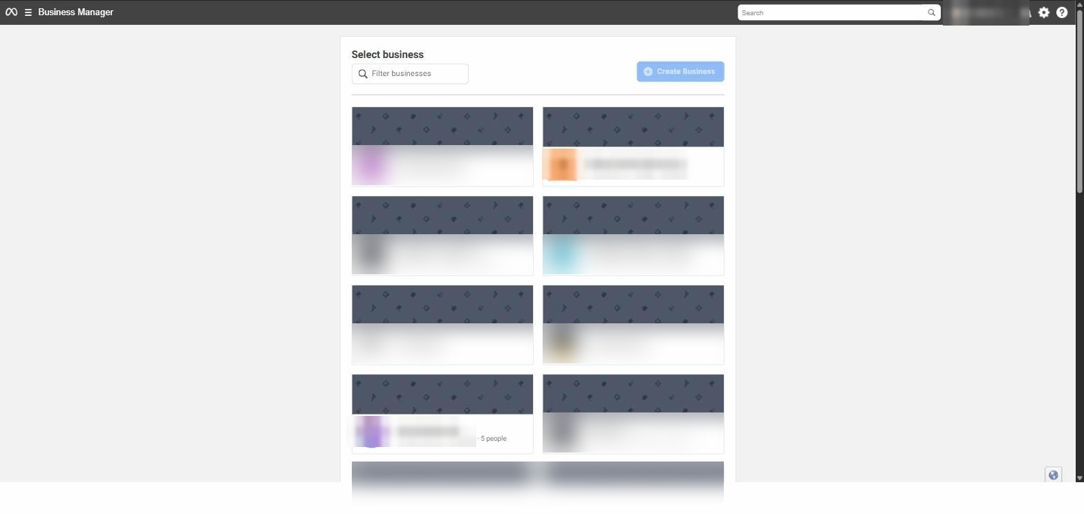 Open Meta Business Suite screenshot