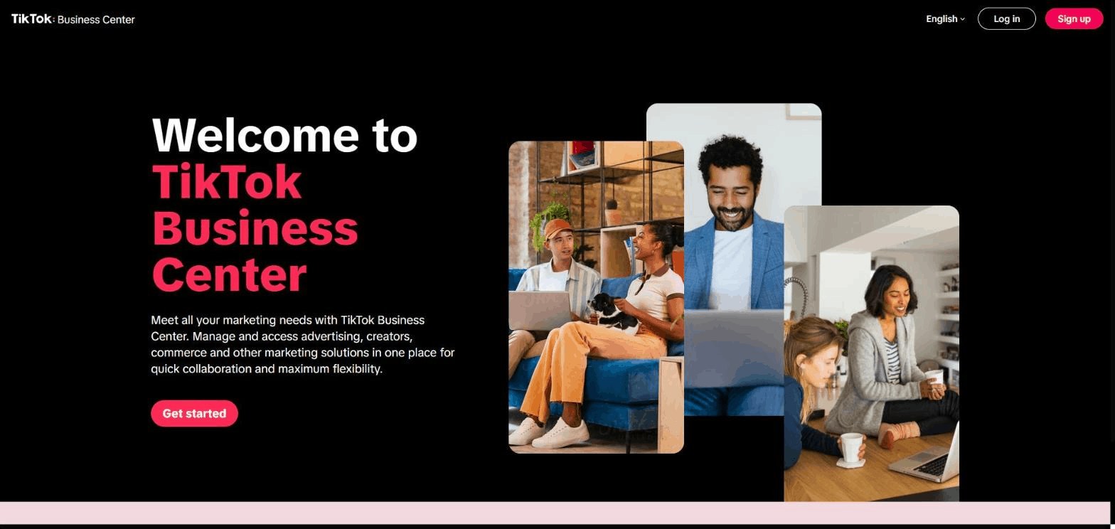 Create a Business Center account screenshot